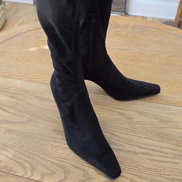 ANTONIO MELANI KNEE HIGH SIDE 1/2 ZIP HEEL BOOT - Picture 2 of 8